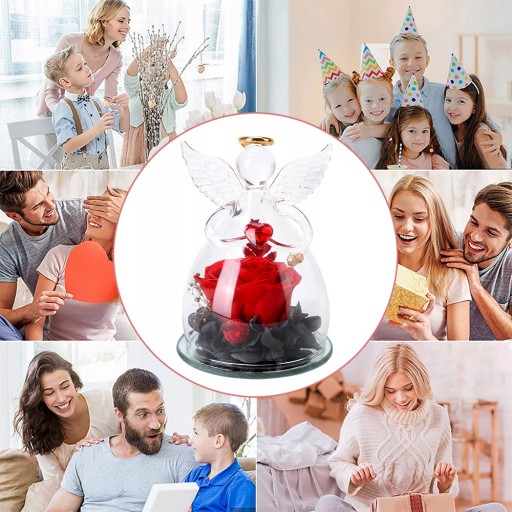 ПОДАРОЧНЫЕ КОРОБКИ ETERNAL ROSE GLASS DOME ANGEL