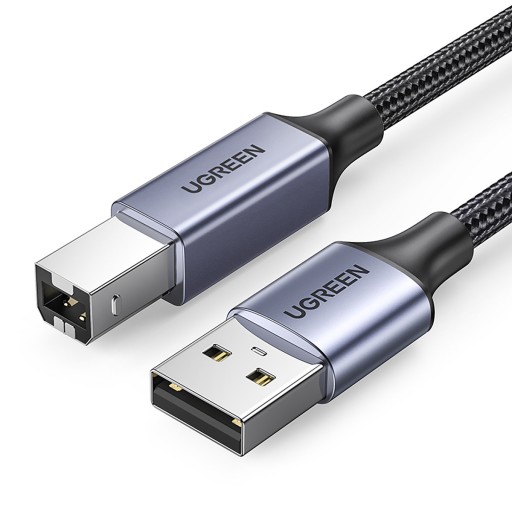 UGREEN KABEL USB-A 2.0 DO USB-B DO DRUKARKI SKANERA OPLOT 480Mbps 5M