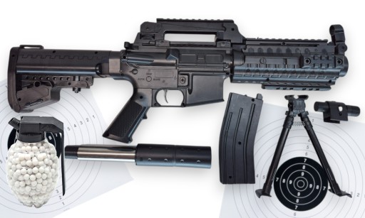 M4A1 Rifle American for Balls Replica ASG + Laser + Navy Blue 800