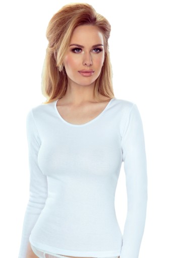 Koszulka z długim rękawem biała Irene Eldar 3XL