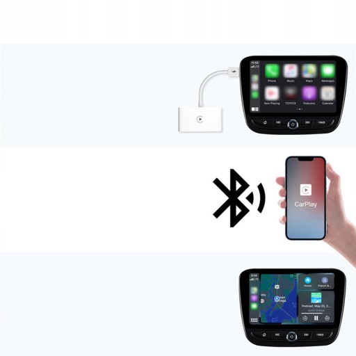 Bezprzewodowy adapter CarPlay Biały do iPhone'a