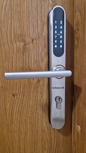 KeyLock Elektroniczny zamek na kod do apartamentu rozstaw zamka 72mm