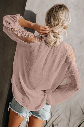 Koszula damska boho ELEGANCKA bluzka z HAFTEM siateczka BLUZKI damskie