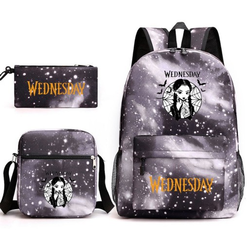 ШКОЛЬНЫЙ КОМПЛЕКТ Wednesday Addams, РЮКЗАК, СУМКА, ЧЕХОЛ ДЛЯ КАРАНДА, высокое качество
