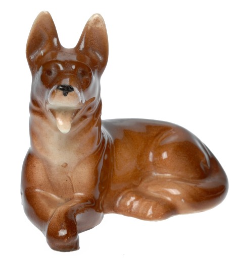 Pies 13 - śliczna figurka porcelanowa zabytkowa