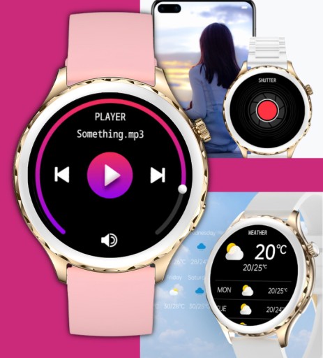 Женские часы SMARTWATCH RUBICON CALLS PULSE SMS
