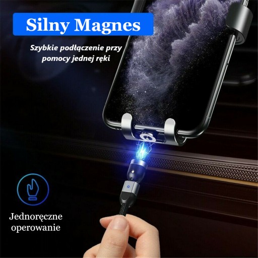 Магнитный кабель USB C Iphone 3 м БЕСПЛАТНЫЙ ОРГАНАЙЗЕР