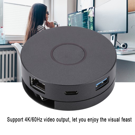 Мобильный адаптер 6 в 1 USB-C — HDMI VGA/DP/RJ45