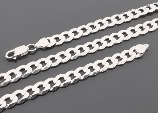 Srebrny łańcuszek PANCERKA szer. 7.6 mm 50 cm 31 g