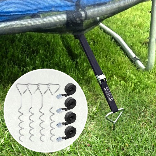 KOTWY MOCUJĄCE Zestaw kotew do trampoliny 4 szt