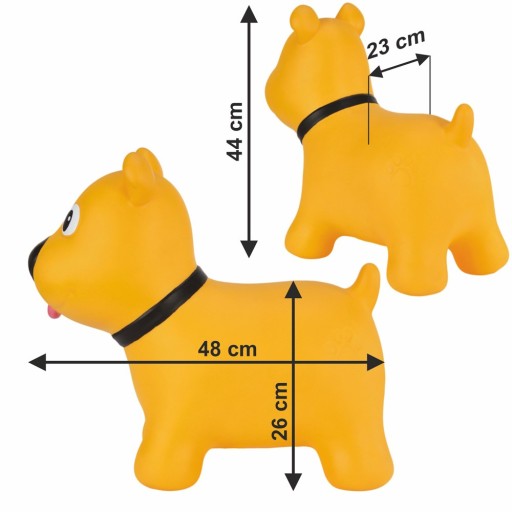 Tootiny Hoppimals резиновый джемпер Детский джемпер на насосе DOG коричневый