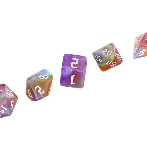 KOSTKI RPG BITWA MAGÓW ZESTAW 7 KOŚCI KOSTEK