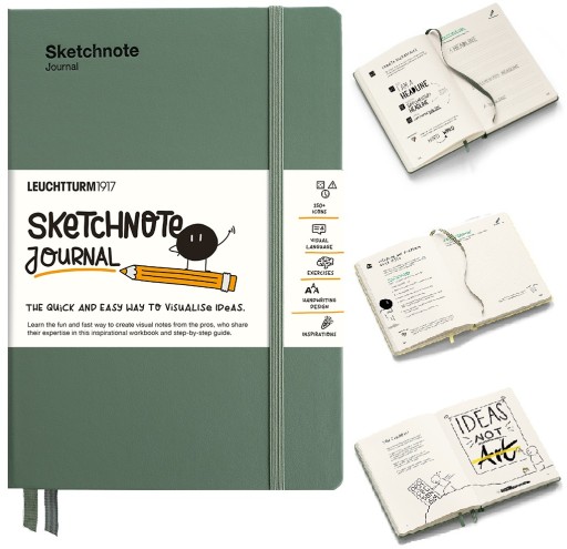 LEUCHTTURM1917 Блокнот Блокнот Sketchnote Journal Блокнот А5 Оливковый