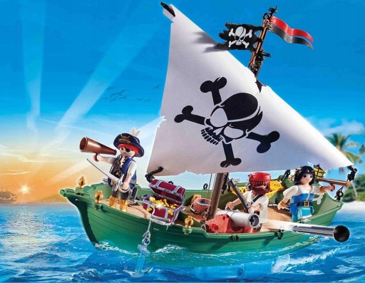 PLAYMOBIL 70151 ПИРАТЫ ПИРАТСКИЙ КОРАБЛЬ С ДВИГАТЕЛЕМ