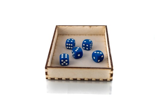ZESTAW 5 KOSTEK K6 RPG KOŚĆ SZEŚCIOŚCIENNA NIEBIESKA 1,6 CM