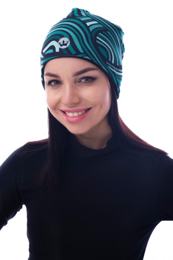 Термоактивная женская спортивная шапка Queen of Kings с флисом GREEN 2 QOK