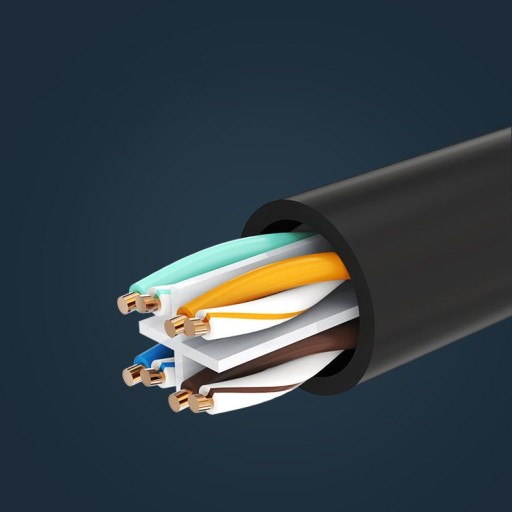 Сетевой кабель UGREEN NW112, удлинитель Ethernet RJ45, кат. 6, FTP, с метом