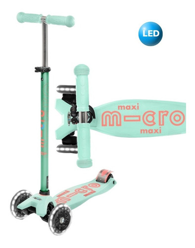 MAXI MICRO DELUXE МЯТНЫЙ СВЕТОДИОДНЫЙ СКУТЕР