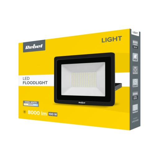 Reflektor LEd Rebel 100W 168x2835 SMD, 6500K, 230V