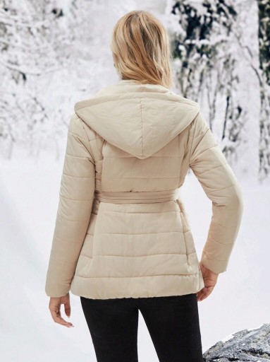SHEIN Свободное пальто для беременных с капюшоном L