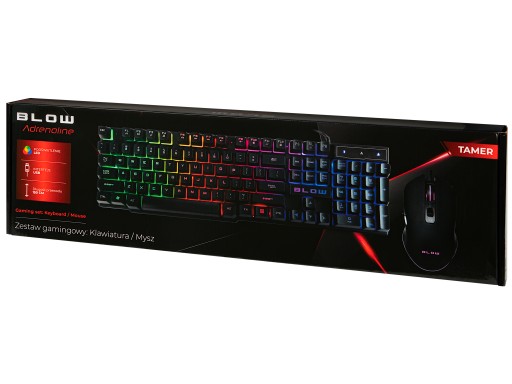 НАБОР ИГРОВОЙ КЛАВИАТУРЫ И МЫШИ со светодиодной RGB ПОДСВЕТКОЙ ДЛЯ ГЕЙМЕРОВ