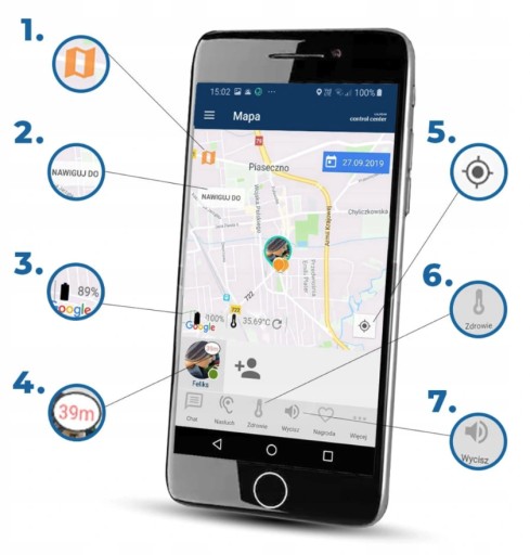 CALMEAN Hoop 4G GPS smartwatch синий
