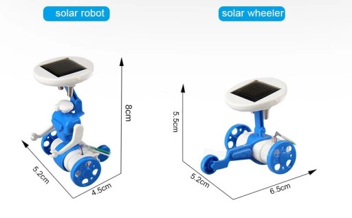 Robot Solarny doświadczalny Wiatrak solarny 6 w 1 DIY KIT