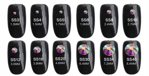 УКРАШЕНИЕ ДЛЯ НОГТЕЙ СТЕКЛЯННЫЙ ЦИРКОНИЙ CRYSTAL SS10 1440 шт.