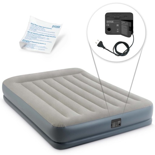 Łóżko dmuchane INTEX Queen 64118 PILLOW REST z pompą elektryczną