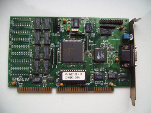 графика ISA 16bit S3 86C801 VGA DSUB 1 МБ ретро-видеокарта