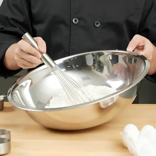 Металлическая кухонная миска из нержавеющей стали 50 см, 13 л.