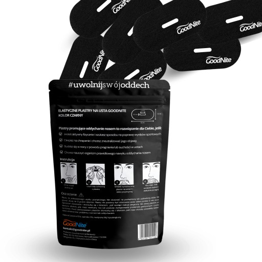 PREMIUM Пластыри для губ GoodNite ХЛОПОК ПРОТИВ ХРАПА НА НОЧЬ 30 ШТ.