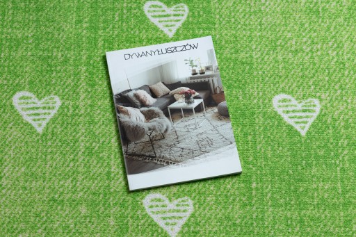 DYWAN DZIECIĘCY 200x200 SERDUSZKA zieleń @113255
