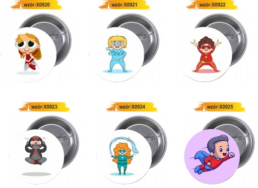 Булавки-кнопки Значки SUPER HERO ДЕШЕВЫЙ ХИТ