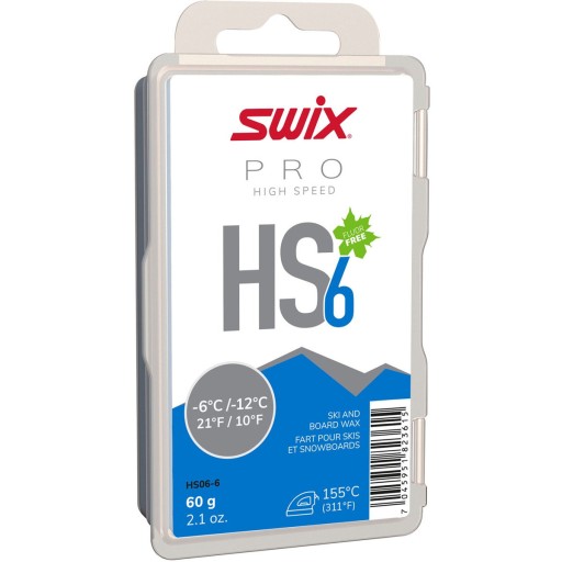 HS6 Синий лыжный воск 60 г SWIX от -6°C до -12°C