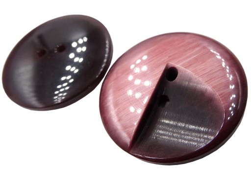 28mm Guziki ozdobne 12 sztuk kolor BRUDNY RÓŻ/BAKŁAŻAN K158 9002