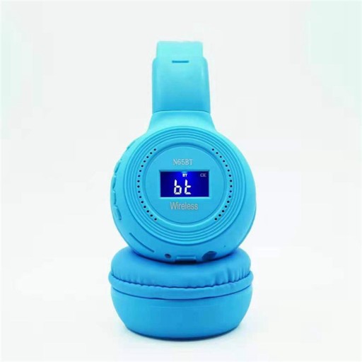 Беспроводные наушники с ЖК-дисплеем Bluetooth FM-радио для компьютера Розовый и красный