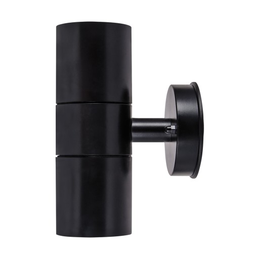 LAMPA OGRODOWA ZEWNETRZNA ELEWACYJNA CZARNA OPRAWA LED 2xGU10 IP54
