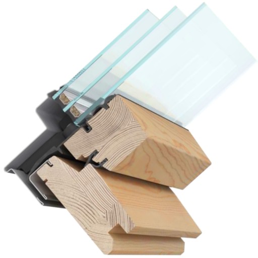 RoofLITE+ TRIO PINE 78x118 мансардное окно с тройным остеклением