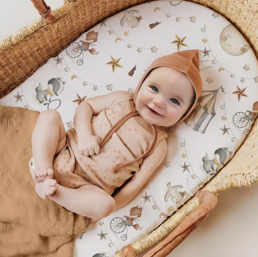 ПРОСТЫНЬ ДЛЯ ГОНДОЛИ, ДЛЯ ЛЮЛЫЧКИ, С ЛАСТИКОМ, 80х40, ХЛОПОК 100% Bubi