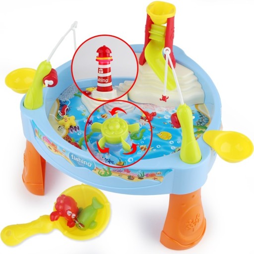 WOOPIE Water Table Fishing Game Light Sound + 24 аксессуара