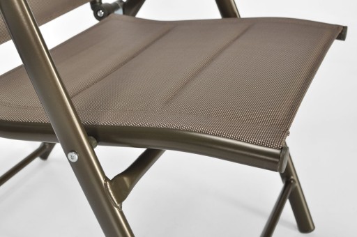 Zestaw mebli ogrodowych 6-osobowy MODENA stół i składane krzesła aluminium