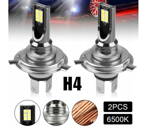 СВЕТОДИОДНЫЕ ЛАМПОЧКИ i7 H4 CSP LIGHT 400% ОДОБРЕНИЕ E11