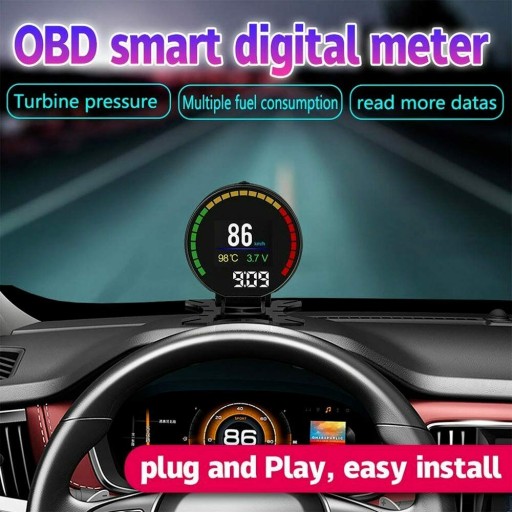 2,8-дюймовый проекционный дисплей P15 HUD OBD2 Спидометр