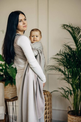 Плетеный слинг LennyLamb - Small Herringbone Almond 3 6 м