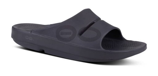 OOFOS OOah Sport Matt Black 47 восстанавливающие шлепанцы