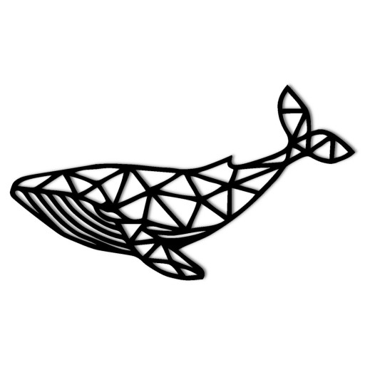 Украшение стены A082 Blue Whale 60x34 см.