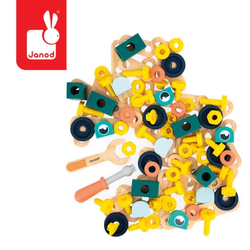 Brico'kids Janod - Конструктор 100 шт. для маленьких домашних мастеров