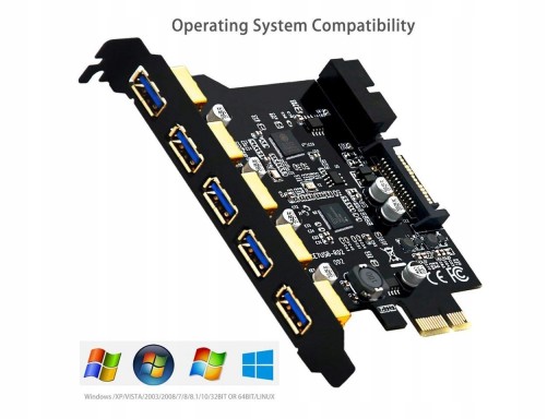Адаптер USB 3.0 КОНТРОЛЛЕР PCI EXPRESS КАРТА PCI-E