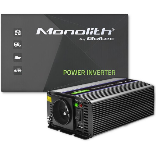 Qoltec Monolith 1200 MS Волновой преобразователь 12 В/230 В 600/1200 Вт USB